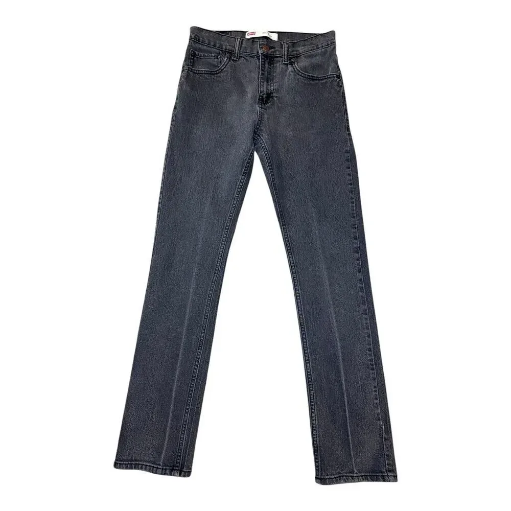 Levi's 511 Slim Jeans Boy's‎ Size 16 Dark Denim Black 5-Pocket Style